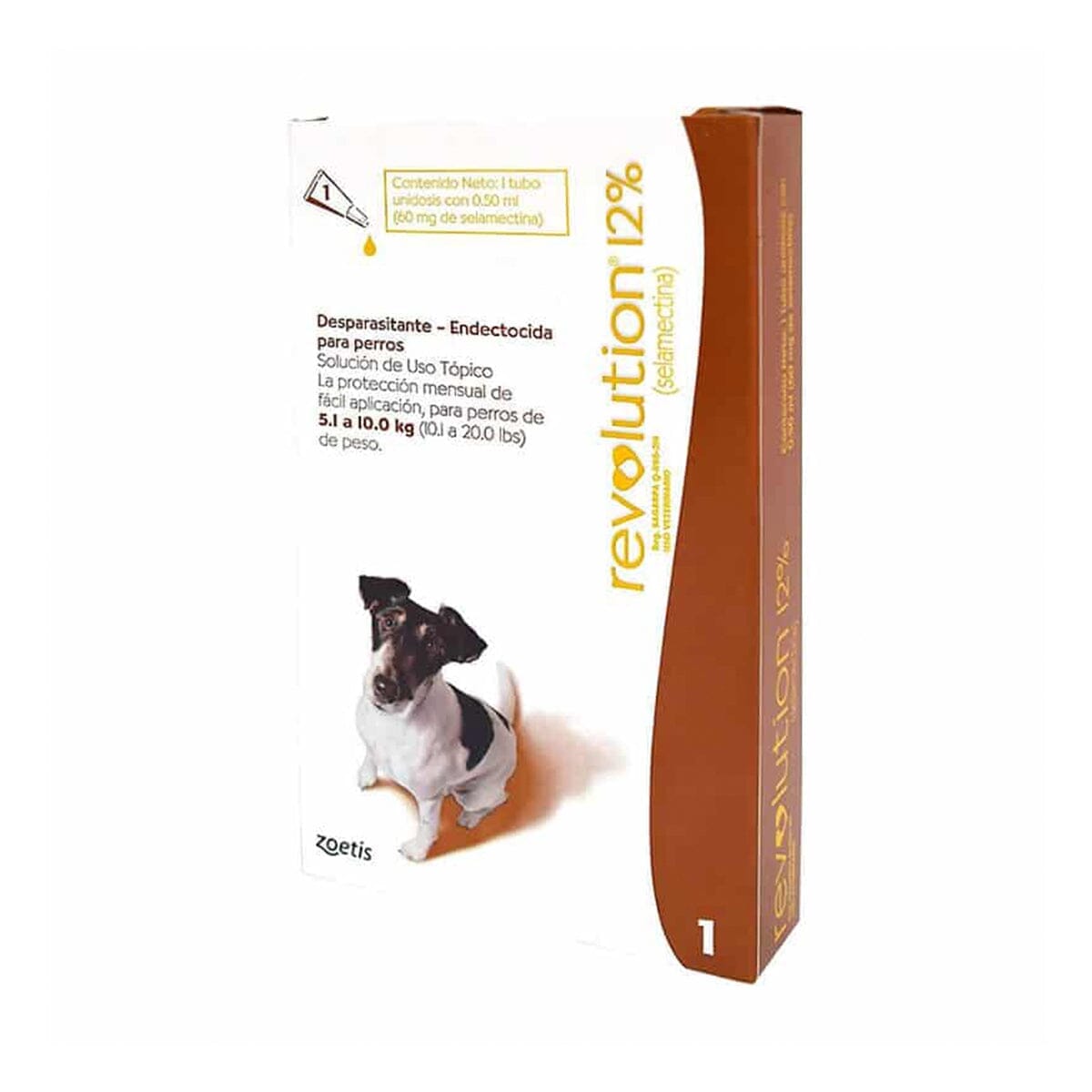 Revolution 12% (60 mg) x 1 tubo 0,5 mL (5,1-10 kg) Perros Farmex-Pluxee-Persistente
